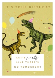 Dino Party Birthday Greeting Card