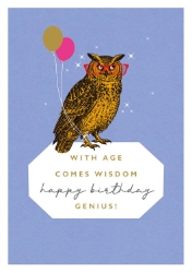 Wise Owl Birthday Greeting Card