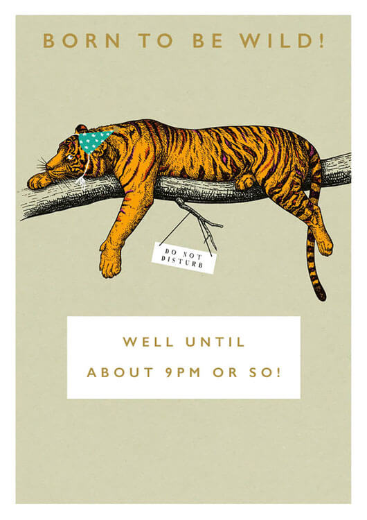Wild Tiger Birthday Greeting Card