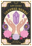 Crystal Queen Birthday Greeting Card