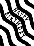 Wavy Art Birthday Greeting Card