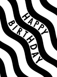 Wavy Art Birthday Greeting Card