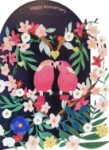 Diecut Love Birds Anniversary Greeting Card