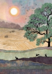 Three Hares Blank Greeting Card