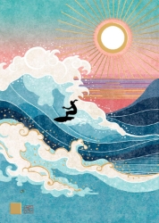 Surfer Blank Greeting Card