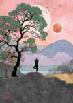 Yoga Mountain Blank Greeting Card