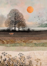 Fox Field Blank Greeting Card