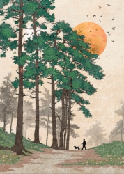 Forest Walk Blank Greeting Card