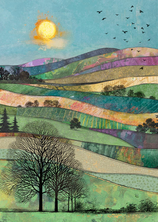 Fields Blank Greeting Card