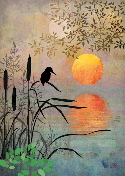 Kingfisher Blank Greeting Card