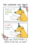 Dog Cake Birthday Greeting Card
