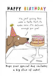 Cake Test Birthday Greeting Card
