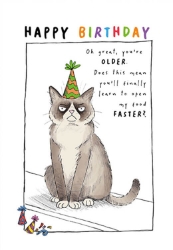 Grumpy Cat Birthday Greeting Card
