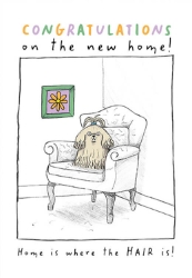 Dog Hair New Home Greeting Card