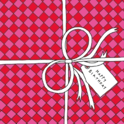 Pink Gift Birthday Greeting Card