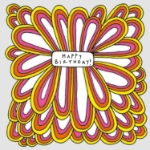 Flower Design Birthday Greeting Card