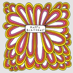 Flower Design Birthday Greeting Card
