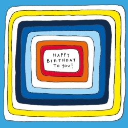 Colorful Stripes Birthday Greeting Card