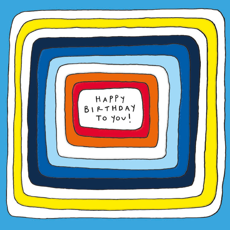 Colorful Stripes Birthday Greeting Card