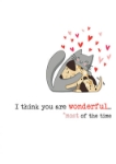 Think Wonderful Love Greeting Card