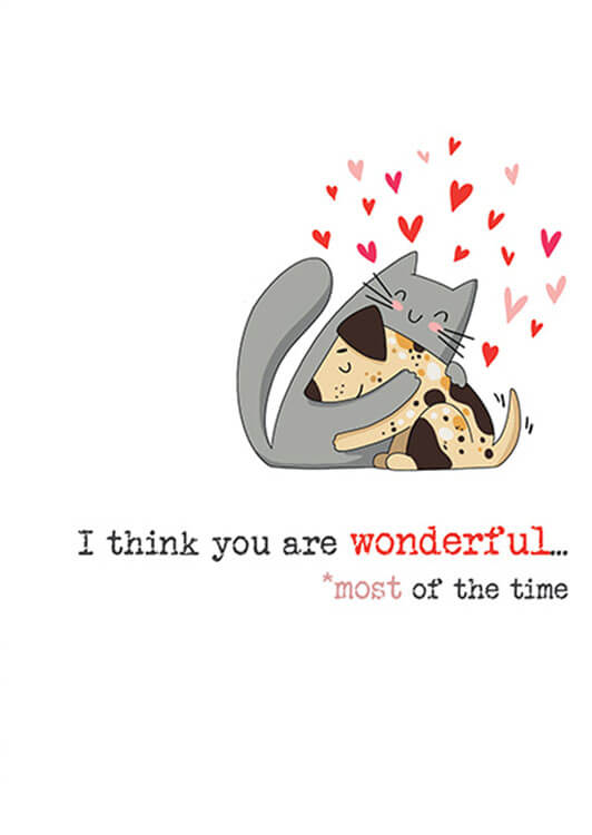 Think Wonderful Love Greeting Card