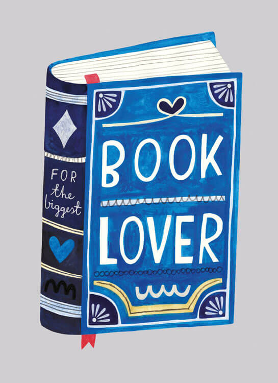 Book Lover Blank Greeting Card