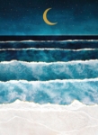 Midnight Surf Blank Greeting Card