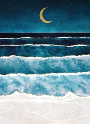 Midnight Surf Blank Greeting Card