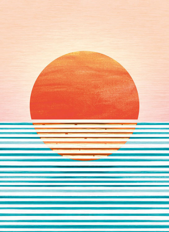 Sun Reflections Blank Greeting Card