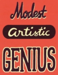 Artistic Genius Blank Greeting Card