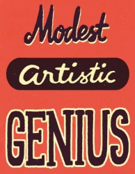 Artistic Genius Blank Greeting Card