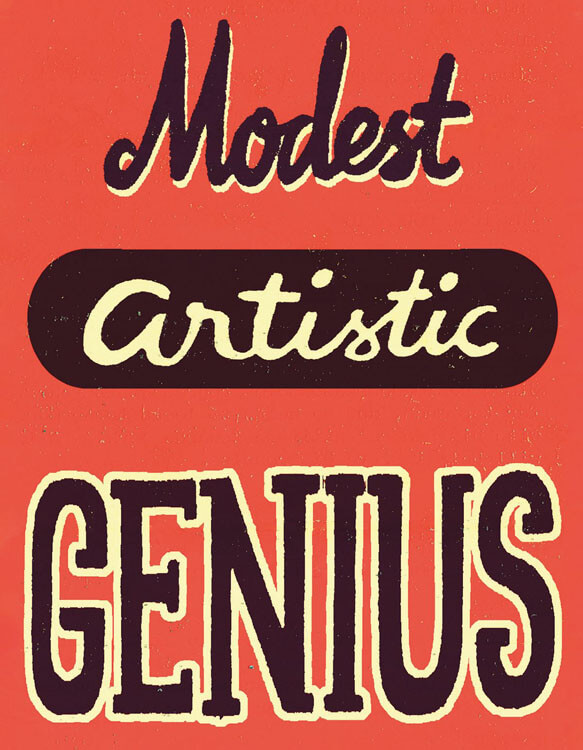 Artistic Genius Blank Greeting Card