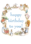 Blue Potter Letters Birthday Greeting Card