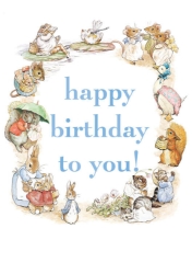 Blue Potter Letters Birthday Greeting Card