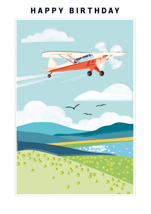 Airplane Birthday Greeting Card