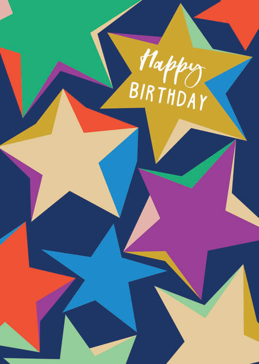 Bright Stars Birthday Greeting Card
