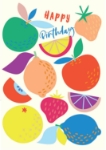 Colorful Fruits Birthday Greeting Card