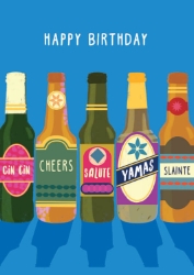 Drink Cheers Birthday Greeting Card