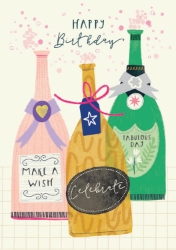 Champagne Birthday Greeting Card