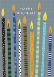 Lit Candles Birthday Greeting Card