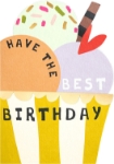 Diecut Ice Cream Birthday Greeting Card