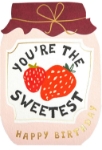 Diecut Sweetest Birthday Greeting Card