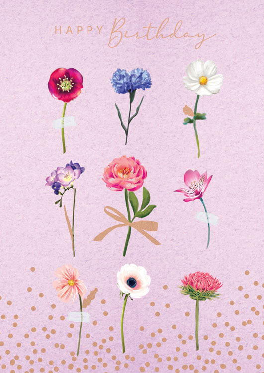 Flowers Birthday Greeting Card