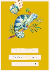 Party Chameleon Birthday Greeting Card