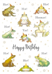 Party Frogs Birthday Greeting Card
