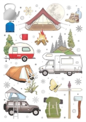 Camping Quire Birthday Greeting Card
