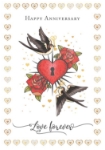 Heart Lock Anniversary Greeting Card