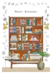 Bookshelf Birthday Greeting Card