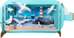 3D Lighthouse Gulls Bl Popup Greeting Card