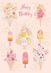 Ice Cream Birthday Greeting Card